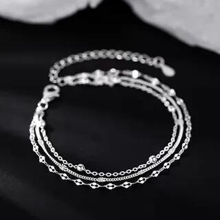 925 Sterling Silver Layered Bracelet Silver | Parskletie by Parskletie