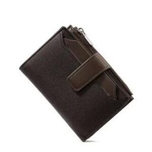 Plain Faux Leather Wallet Coffee 280644406