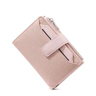 Plain Faux Leather Wallet Light Pink by Taomicmic
