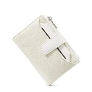 Plain Faux Leather Wallet White 280644416