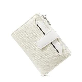 Plain Faux Leather Wallet White by Taomicmic