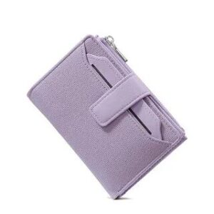 Plain Faux Leather Wallet Purple 280644428