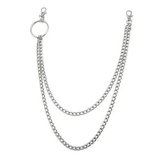 Layered Alloy Jeans Waist Chain (Various Designs) Type 03 - Silver by Malnia Home