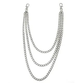 Layered Alloy Jeans Waist Chain (Various Designs) Type 06 - Silver by Malnia Home