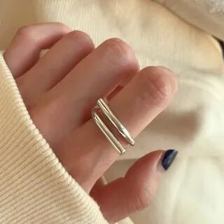 S925 Sterling Silver Open Ring (Various Designs) J608 - Silver by Sharkkira