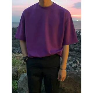 Oversized Plain T-Shirt Purple by Adothuiastic