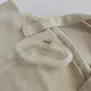 Acrylic Hair Claw Clip Milky White | Koi Kawaii by Koi Kawaii