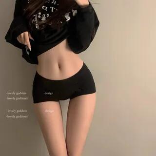 Plain Boyshorts Black by Candyiry