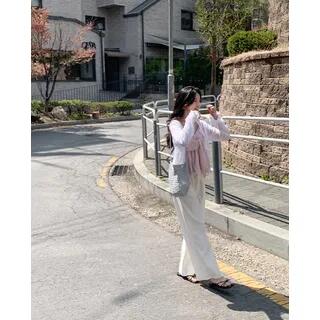 Drawcord Easy Wide Pants Black by CHERRYKOKO