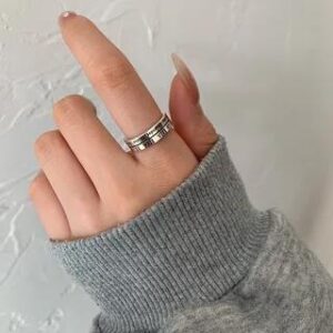 S925 Sterling Silver Open Ring (Various Designs) J224 - Silver 281009596