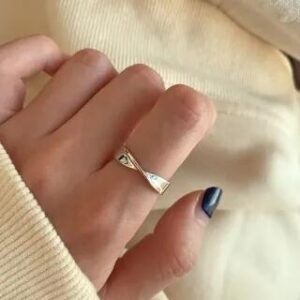 S925 Sterling Silver Open Ring (Various Designs) J428 - Silver 281009621