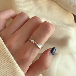 S925 Sterling Silver Open Ring (Various Designs) J428 - Silver by Sharkkira