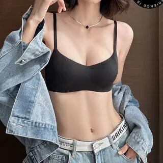 Plain Seamless Bra Top Black by Wildery