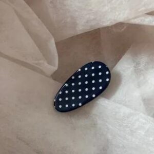 Polka Dot Acetate Hair Clip Navy Blue | Koi Kawaii 281187510
