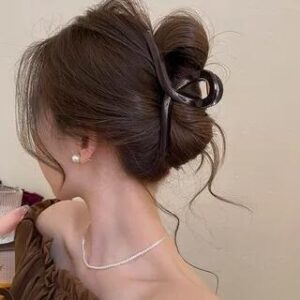 Acrylic Hair Claw Clip (Various Designs) 15cm - Dark Brown 281208094