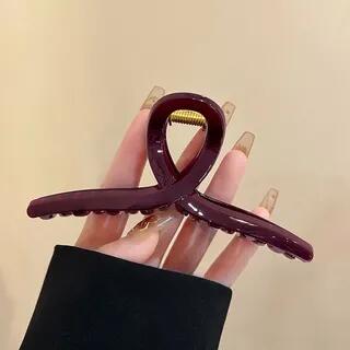 Acrylic Hair Claw Clip (Various Designs) 13cm - Brown Red | Show Mind by Show Mind