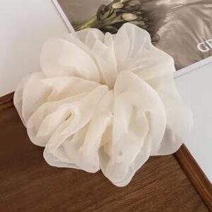 Plain Satin Hair Scrunchie 624 - White | Daeuni 281224799