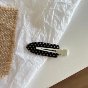 Polka Dot Acetate Hair Clip 01 - Black | Mentosi 281270393