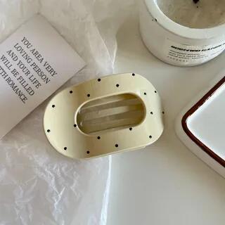 Polka Dot Acetate Hair Claw Clip 04 - Off-White | Mentosi by Mentosi