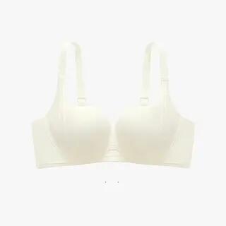 Plain Wireless Bra Milky White - 85AB by Wildery