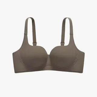 Plain Wireless Bra Coffee - 85AB by Wildery