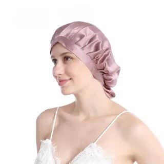 Silk Sleeping Bonnet Hat Rosy Brown by Doowex