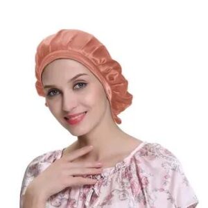 Silk Sleeping Bonnet Hat Palevioletred 281343228