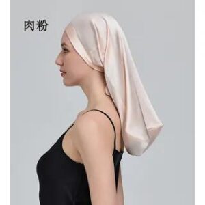 Silk Sleeping Bonnet Hat Nude Pink 281343229