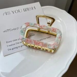 Acetate Alloy Hair Claw Clip Type 04 - Pink & Green | Koi Kawaii 281346356