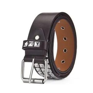 Studded Faux Leather Belt Coffee | Kinoxslone 281349117