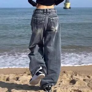 Mid Rise Washed Wide Leg Jeans Blue | Jerolenea 281349860