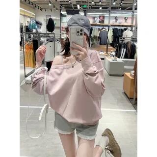 Boatneck Plain Pullover / Tank Top / Hot Pants Sweatshirt - Pink by Daybreak