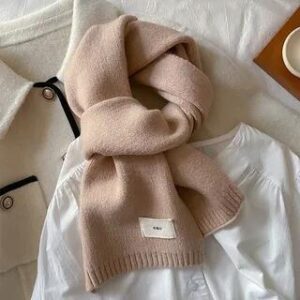 Plain Knit Scarf 01 - Camel - 160cm x 20cm 281350378