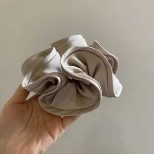 Plain Satin Scrunchie Cream Pearl | Gemsha 281350811