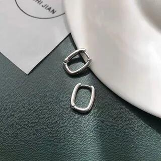 S925 Sterling Silver Hoop Earring 1 Pair - Silver | Halfla by Halfla