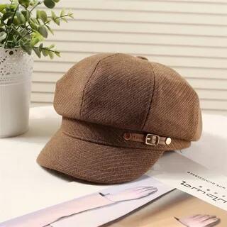 Twill Newsboy Cap Coffee by Nikifa