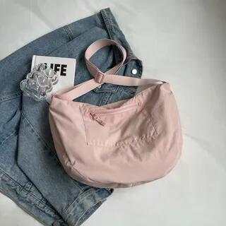 Multi-Pocket Crossbody Bag Pink by Milha