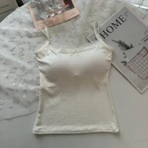 Lace Padded Camisole Top White 281359832