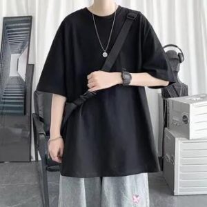 Oversized Plain T-Shirt Black | Mimiyox 281360636