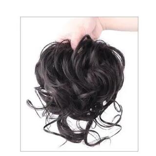 Hair Bun Scrunchie Black Brown by Jasmintinea