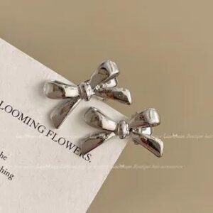 Bow Hair Clip Set 2 Pcs - Silver | LIDO 281361501