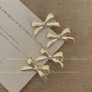 Bow Hair Clip Set 4 Pcs - Gold | LIDO 281361503