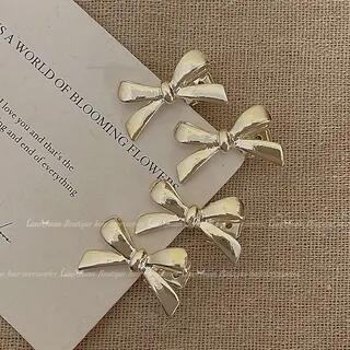 Bow Hair Clip Set 4 Pcs - Gold | LIDO by LIDO