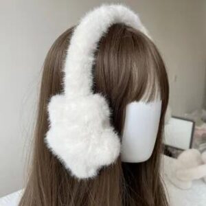 Heart / Star Faux Fur Earmuffs Star - White 281385518
