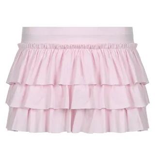 [S] Low Waist Back Layered Mini Skirt Pink by Honet