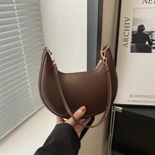 Faux Leather Light Tote Bag Coffee by Maorong