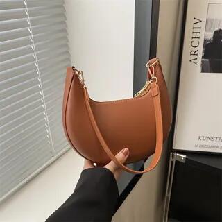 Faux Leather Light Tote Bag Brown by Maorong