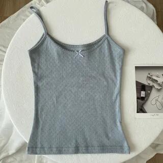 Pointelle Camisole Top 08 - Blue by Rosehedge