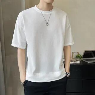 Mock Two-Piece Waffle T-Shirt White by Blueforce