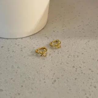 Bow Huggie Earring 1 Pair - Gold | True Glam by True Glam